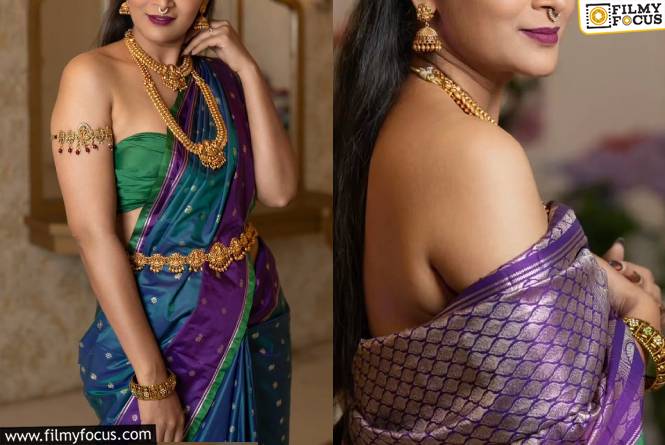 ‘పట్టు చీరలో చందమామ’… బిగ్ బాస్ బ్యూటీ గ్లామర్ ఫోజులు